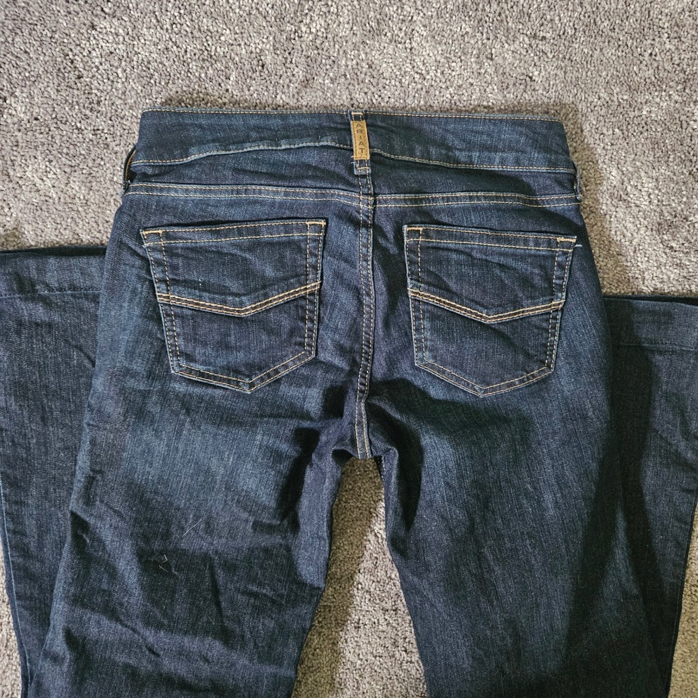 Ariat Women Perfect Rise Trouser Jeans Dark Wash Wide Leg Denim Size 27 S - Picture 2 of 9